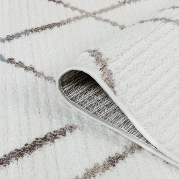Турецкий прямоугольный ковёр  L348A WHITE/BEIGE