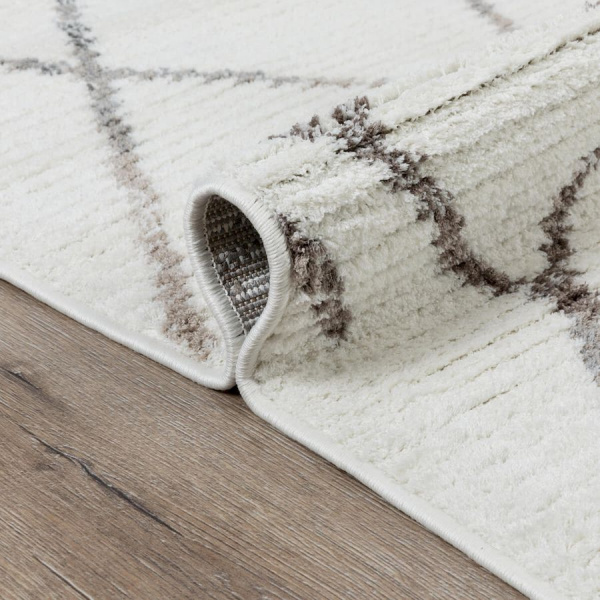 Турецкий прямоугольный ковёр  L348A WHITE/BEIGE