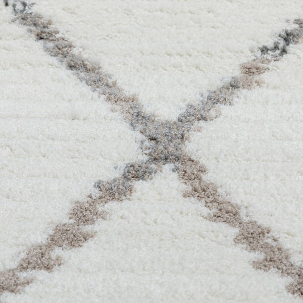 Турецкий прямоугольный ковёр  L348A WHITE/BEIGE