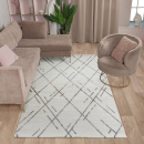 Турецкий прямоугольный ковёр  L348A WHITE/BEIGE