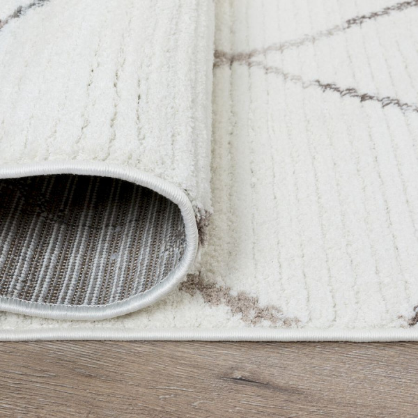 Турецкий прямоугольный ковёр  L348A WHITE/BEIGE