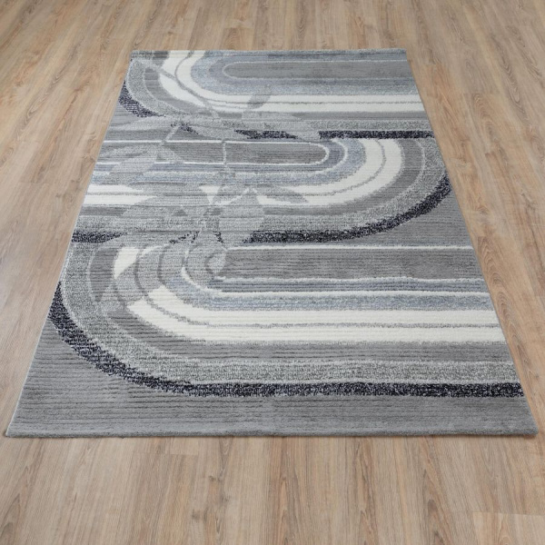 Турецкий прямоугольный ковёр  L474A GREY/BLUE