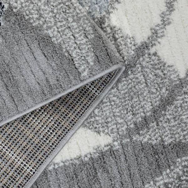 Турецкий прямоугольный ковёр  L474A GREY/BLUE