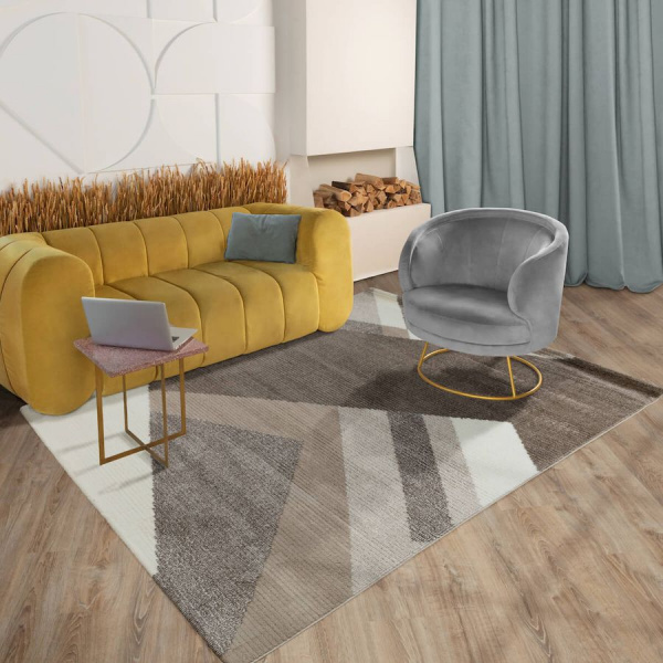 Турецкий прямоугольный ковёр  L552A TAUPE/BEIGE