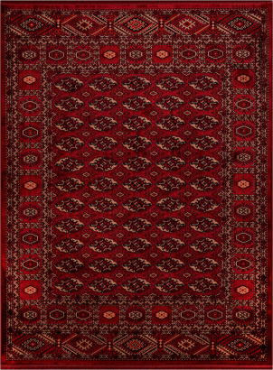 Турецкий прямоугольный ковёр 35002B RED / RED