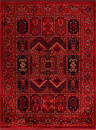 Турецкий прямоугольный ковёр 40289A RED / RED