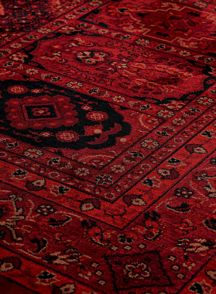 Турецкий прямоугольный ковёр 40289A RED / RED