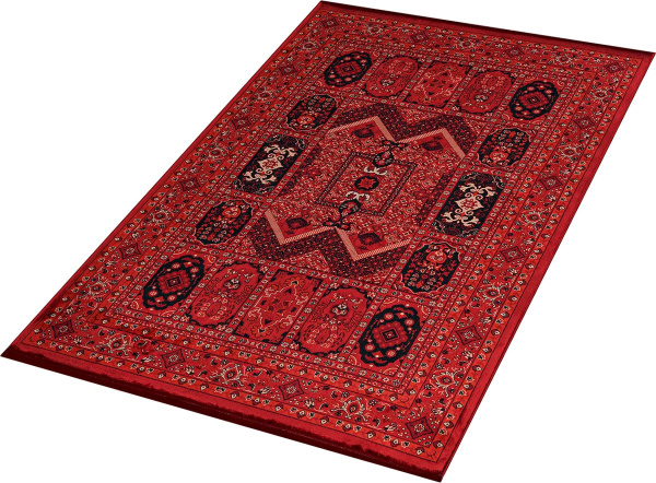 Турецкий прямоугольный ковёр 40289A RED / RED