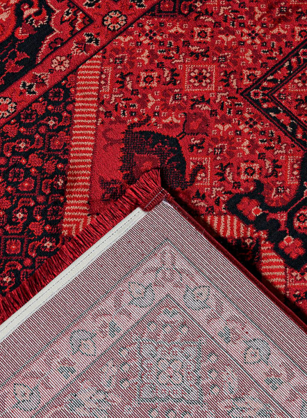 Турецкий прямоугольный ковёр 40289A RED / RED