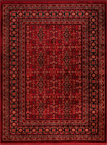 Турецкий прямоугольный ковёр 40290A RED / RED