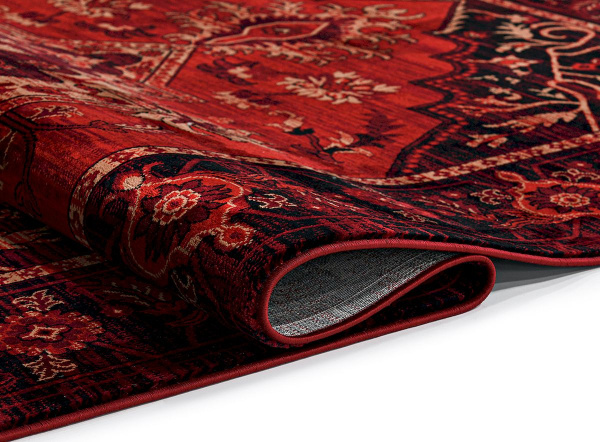 Турецкий прямоугольный ковёр 40293B RED / BLACK