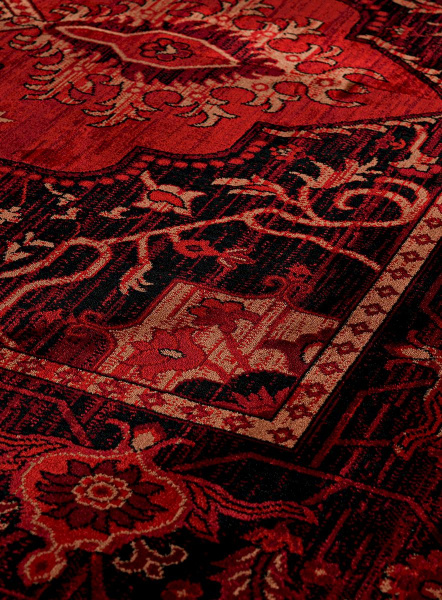 Турецкий прямоугольный ковёр 40293B RED / BLACK