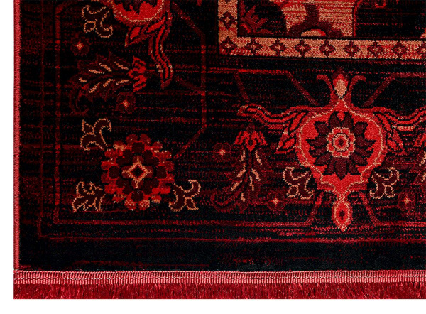 Турецкий прямоугольный ковёр 40293B RED / BLACK