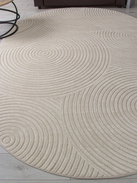 Российский овальный ковёр F410 LIGHT CREAM
