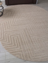 Российский овальный ковёр F412 LIGHT BEIGE
