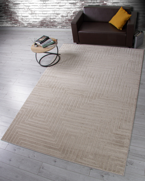 Российский прямоугольный ковёр F412 LIGHT BEIGE