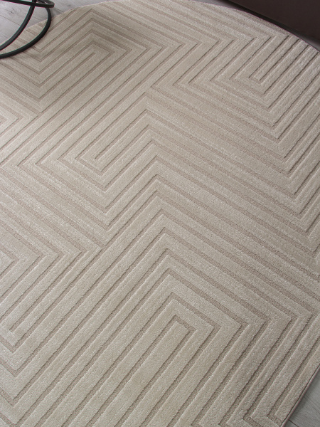 Российский овальный ковёр F412 LIGHT CREAM