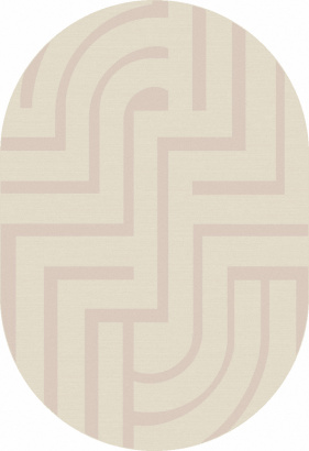 Российский овальный ковёр F439 LIGHT CREAM