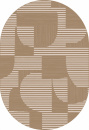 Российский овальный ковёр F440 LIGHT BEIGE