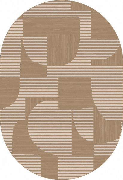 Российский овальный ковёр F440 LIGHT BEIGE