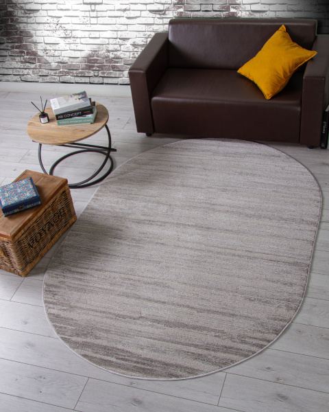 Российский овальный ковёр F441 LIGHT GRAY