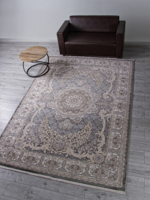 Российский прямоугольный ковёр D728 DARK GRAY