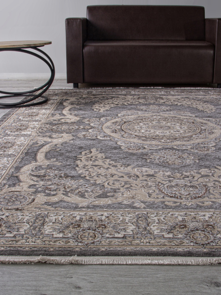Российский прямоугольный ковёр D728 DARK GRAY