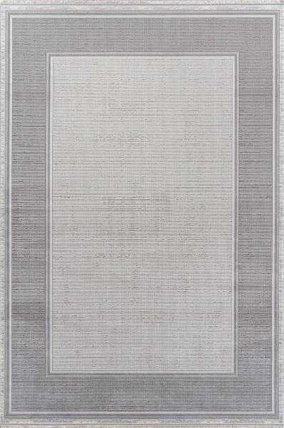 Турецкий прямоугольный ковёр 00182 GREY / CREAM