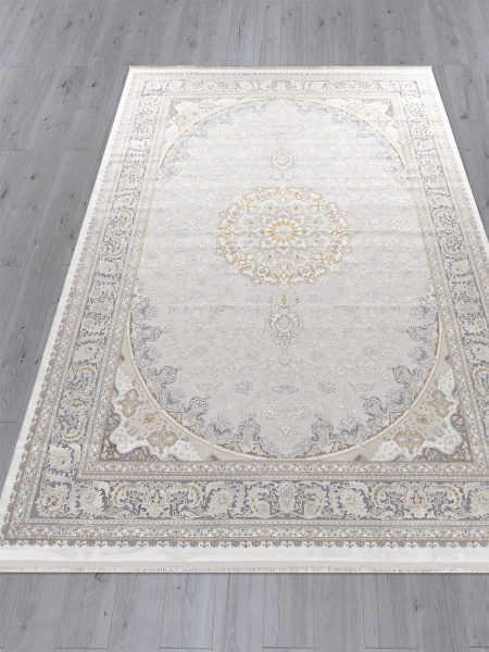 Турецкий прямоугольный ковёр 00268 GREY / BEIGE