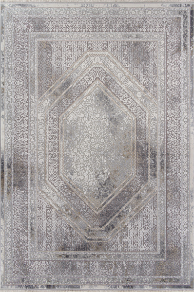 Турецкий прямоугольный ковёр 00524 GREY / CREAM