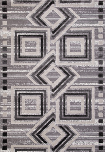 Турецкий прямоугольный ковёр QP015 WHITE / D.GRAY