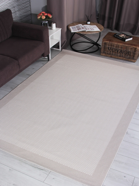 Турецкий прямоугольный ковёр 2002A BEIGE