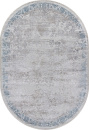 Турецкий овальный ковёр L252A CREAM SHRINK / BLUE FDY