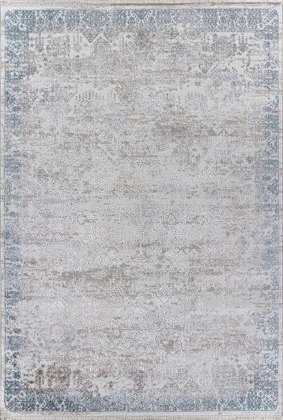 Турецкий прямоугольный ковёр L252A CREAM SHRINK / BLUE FDY