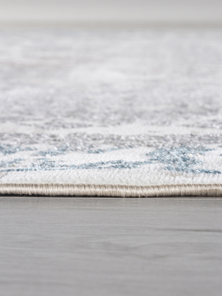 Турецкий прямоугольный ковёр L252A CREAM SHRINK / BLUE FDY