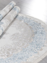Турецкий овальный ковёр L270A CREAM SHRINK / BLUE FDY