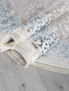 Турецкий овальный ковёр L270A CREAM SHRINK / BLUE FDY