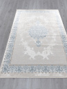 Турецкий прямоугольный ковёр L270A CREAM SHRINK / BLUE FDY