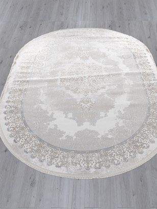 Турецкий овальный ковёр L270A CREAM SHRINK / VIZON FDY