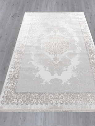 Турецкий прямоугольный ковёр L270A CREAM SHRINK / VIZON FDY