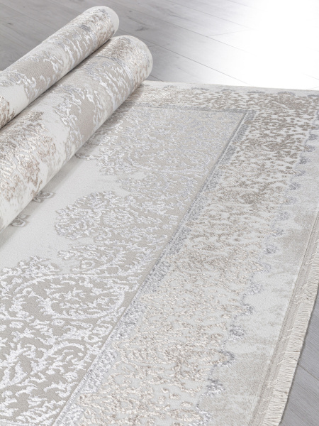 Турецкий прямоугольный ковёр L270A CREAM SHRINK / VIZON FDY