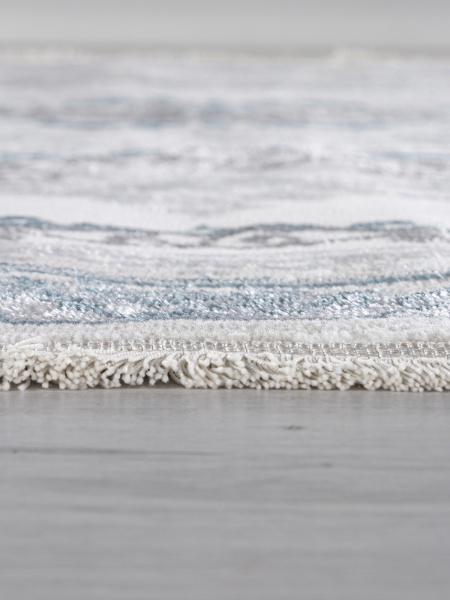 Турецкий овальный ковёр L278A CREAM SHRINK / BLUE FDY