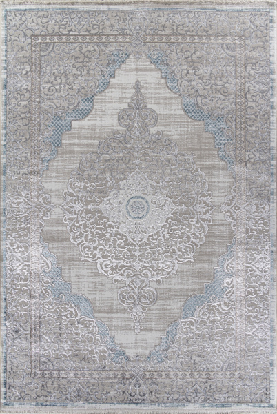 Турецкий прямоугольный ковёр L279A CREAM SHRINK / BLUE FDY