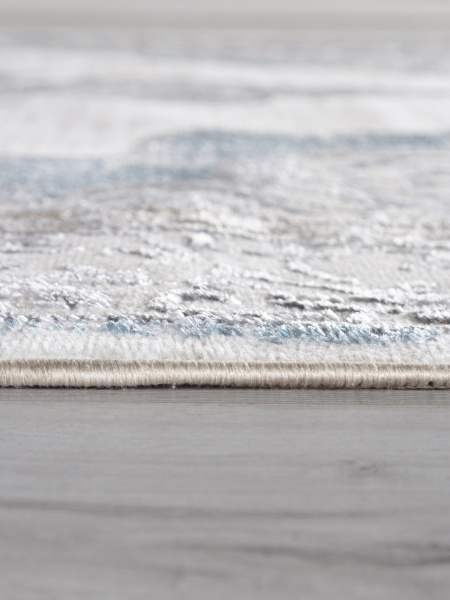 Турецкий прямоугольный ковёр L279A CREAM SHRINK / BLUE FDY