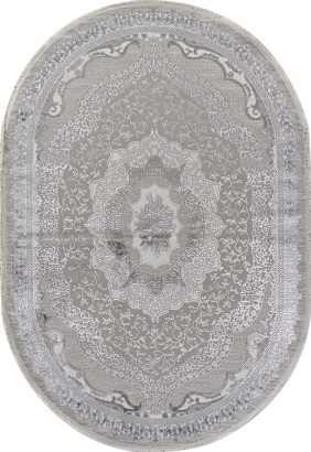 Турецкий овальный ковёр Q010A CREAM SHRINK / GREY FDY