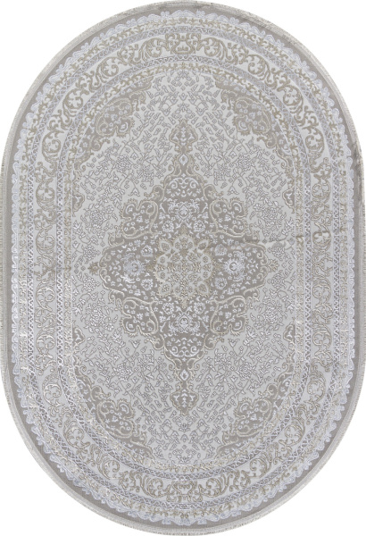 Турецкий овальный ковёр Q011A BEIGE SHRINK / BEIGE FDY