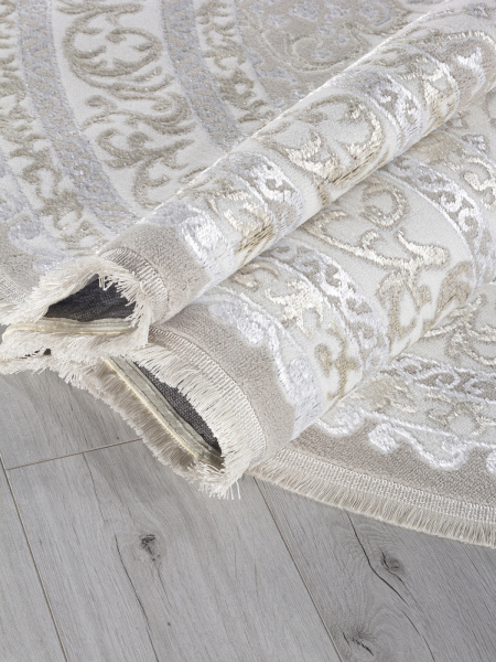 Турецкий овальный ковёр Q011A BEIGE SHRINK / BEIGE FDY