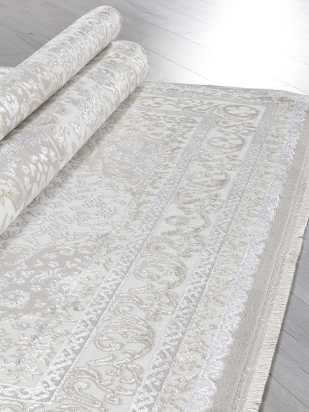 Турецкий прямоугольный ковёр Q011A BEIGE SHRINK / BEIGE FDY