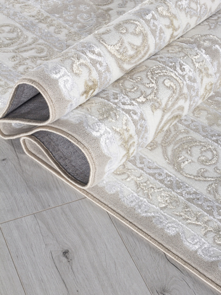 Турецкий прямоугольный ковёр Q011A BEIGE SHRINK / BEIGE FDY