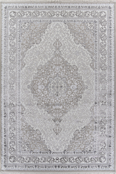 Турецкий прямоугольный ковёр Q011A BEIGE SHRINK / GREY FDY